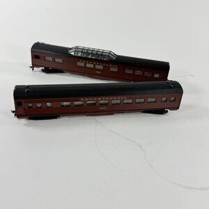 Vintage Pennsylvania HO Scale 2 Passenger Cars #4904 & Scenery Dome Car #4905